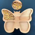 thumbnail image 4 of Bandeja sensorial de madera rústica, plato de tablero elegante, decoración hecha a mano para el hogar , café, fruta, aperitivos, , Mariposa perfecl Bandeja de madera, 4 of 8