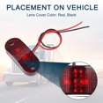 thumbnail image 3 of Unique Bargains Lumières de Remorque LED Universelles pour Camion 24V Plastique Étanche Marqueurs Rouges 2 Pcs, 3 of 8