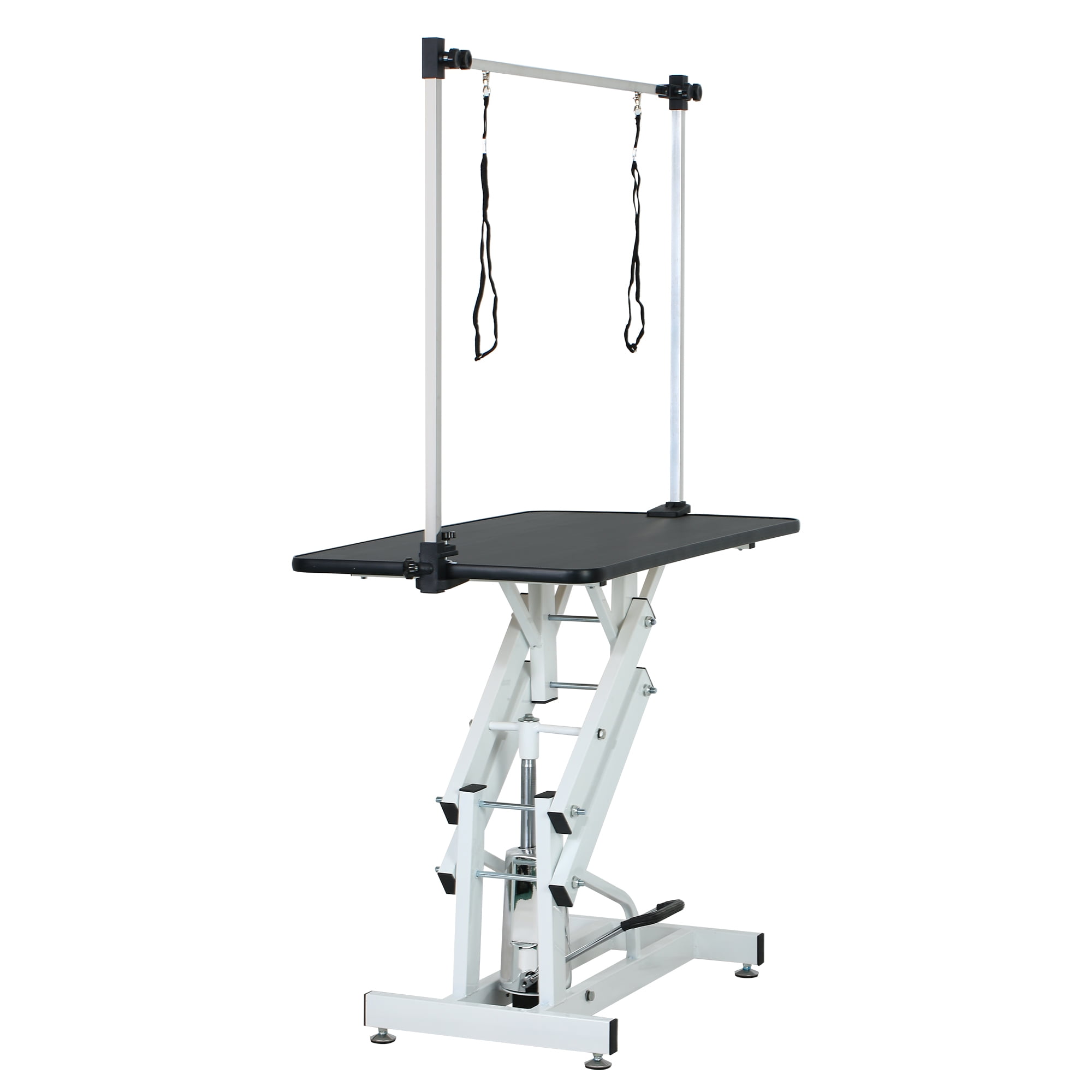Pefilos 42" Heavy Duty Electric Lifting Pet Dog Grooming Table for Large Dogs with Overhead Arm, Anti-Skid Rubber Desktop and Powerful Motor, Black Pefilos 42" Heavy Duty Electric Lifting Pet Dog Grooming Table for Large Dogs with Overhead Arm, Anti-Skid Rubber Desktop and Powerful Motor, Black