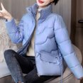 thumbnail image 5 of Herrnalise Jackets For Women Warm Pocket Coat Long Jacket Winter Sleeve Down Parkas Shackets For Women 2024 fall Blue,XXL, 5 of 6