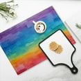 thumbnail image 4 of BaHomeck placemats Set of 4 Abstract Rainbow Textured Oil Painting Cotton Linen rectangle Placemats for Kitchen Dining Table Indoor,Outdoor,18*12inch, 4 of 4
