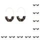 thumbnail image 3 of Aretes Jumpingount en forma de U estampado de leopardo Negro Amarillo Rosa, 3 of 6