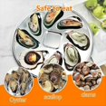 thumbnail image 2 of 3 Bandejas de Acero Inoxidable para Servir Ostras, con Forma de Concha, para Servir Vieiras, Salsa y Limones., 2 of 8
