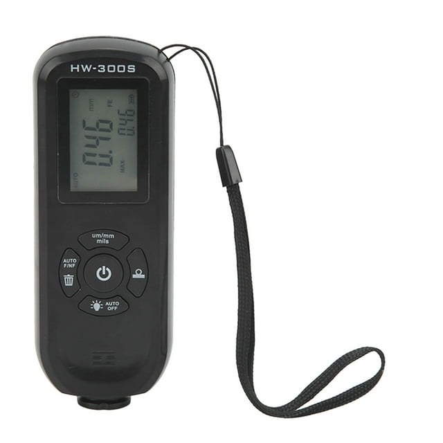 Car Paint Depth Gauge, Portable Maximum Min Avg Dif Paint Coating Thickness Gauge Meter 3 Units For Automobiles For Workshops Black