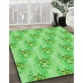 thumbnail image 2 of Ahgly Company Indoor Square Patterned Emerald Green Area Rugs, 4' Square, 2 of 6