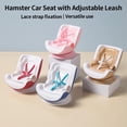 thumbnail image 2 of Hamster Car Seat with Adjustable Leash & Vent Clip, Small Animal Safety Carrier with Magnetic Base for Guinea Pigs Mice Gerbils, Secure Travel Vehicle Vent Holder with Buckle, 2 of 7