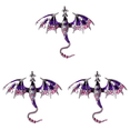 thumbnail image 1 of Broche Dragón Volador Esmaltado Exquisito para Traje Abrigo () Púrpura, 1 of 2
