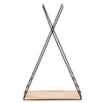 thumbnail image 1 of Estante colgante decorativo para organizar el hogar, estante de almacenamiento de pared de madera con marco de hierro negro, 1 of 8