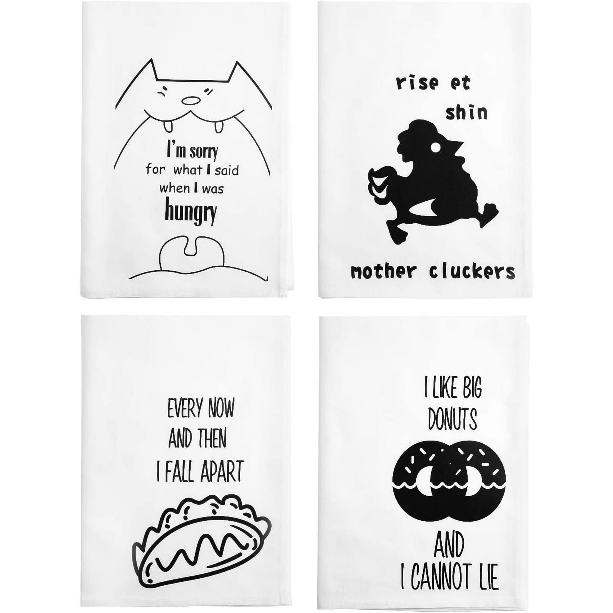 4 Pieces Funny Kitchen Towels Dishcloths I Like Big Donuts And I Cannot Lie Every Now And Then I Fall Apart Drying Dish Decorative Cotton Hand Towels Tea Towels 16x22 5 Walmart Canada