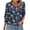 Blue-Shirts, variant on Jsaierl Women's 3/4 Length Sleeve Tops Casual V Neck Shirts Trendy Graphic Ladies Blouses Soft Vacation T-shirts Top S-2XL