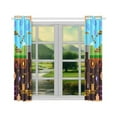 thumbnail image 3 of MYPOP Retro Style Bit Video Game Window Curtain Kitchen Curtain 26x39 inches (Two Piece), 3 of 3
