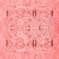 thumbnail image 1 of Ahgly Company Machine Washable Indoor Square Oriental Red Traditional Area Rugs, 5' Square, 1 of 4