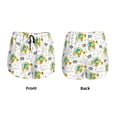 thumbnail image 6 of Uemuo Dinosaur on Excavator Pattern Women's Athletic Shorts High Waisted Running Shorts with Liner Pockets Gym Elastic Workout Shorts-, 6 of 9