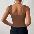 thumbnail image 4 of Essentials Womens Camisole Tank Tops Strapless Vest With Wide Shoulder Straps Body Hugging Hot Girl Vest. Workout Cami Top, 4 of 4