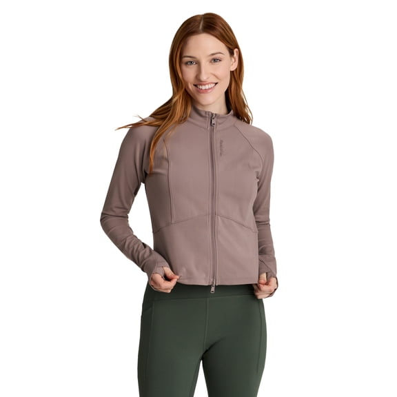 Reebok Women's Reflex Cropped Full Zip Performance Jacket, Sizes XS-4X