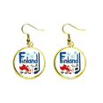 thumbnail image 1 of Finlandia símbolo nacional el patron de referencia Ear Dangle Golden Drop Earring Jewelry Mujer Unbranded M, 1 of 3