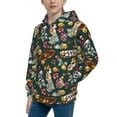thumbnail image 2 of Xecao Vintage Casino Chips Pattern Zip Up Hoodies for Boys Girls, Sweatshirt with Pockets-Medium, 2 of 6