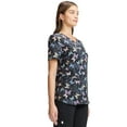 thumbnail image 3 of Scrubstar Women's and Women’s Plus Butterfly Print V-Neck Scrub Top, Sizes S-3XL, 3 of 7