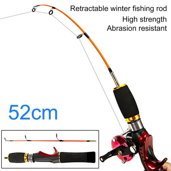 1 Set Shrimp Rod Telescopic High Strength Outdoor Fishing 52cm Glass Fiber Ice Fly Fishing Rod Fishing Tools