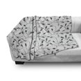 thumbnail image 2 of Grey Soft Flannel Fleece Throw Blanket, Contemporary Graphic of Fall Autumn Leaves and Branches Simple Pure Shabby Artwork, Cozy Plush for Indoor and Outdoor Use, 50" x 70", Grey White, by Ambesonne, 2 of 5