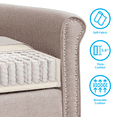 thumbnail image 4 of Mjkone Soft Fabric Couches Set for Living Room, Including Three Seat Sofa, Single Sofa for Apartment Furniture Set, Beige, 4 of 6