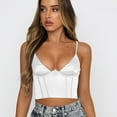 thumbnail image 2 of Women Summer Tops Womens Glitter Strappy Tank Tops Sexy Swing Vest Clubwear Girls Bra Top Shirts Top plus Bulk Women Cancer Womens Shirt Camisole Shelf Bra Blouse for And Shirts for White L, 2 of 8