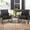Black, variant on LOGYAT 3 Piece Wicker Patio Bistro Set, All-Weather Rattan Conversation Set with Glass Top Coffee Table, Perfect for Balcony, Porch, Poolside, Black Frame with Black Cushion