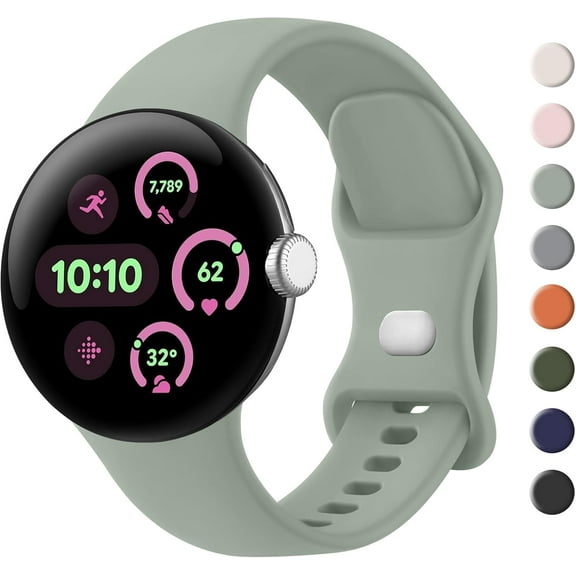 MYKOMI Silicone Band Compatible with Google Pixel Watch 3 Band 41mm, Google Pixel Watch 2 Band, Google Pixel Watch Band Women Men, Soft Sport Replacement Wristband Strap for Pixel Watch