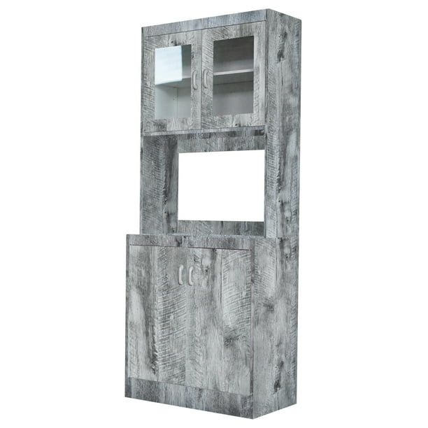Gramercy Way Microwave Cabinet with Lower Double Door ...