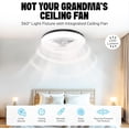 thumbnail image 2 of Bell + Howell CannonX Black 19.7” 6 Speed LED Ceiling Light Fan with Remote Timer and Reverse Mode, 2 of 9