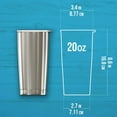thumbnail image 4 of BluePeak Double Wall Stainless Steel Vacuum Insulated Tumbler Set, 2-Pack, 20 oz, 4 of 6