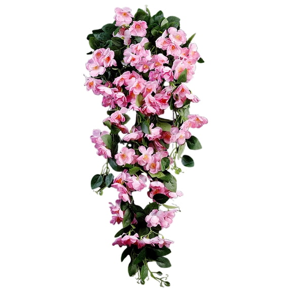 Fake Cherry Blossom Hanging Garland, Artificial Flower Vine for Bedroom Living Room, Silk Floral Wall Decor for Spring Wedding teen Shower Party, A Bunch of Artificial Flowers