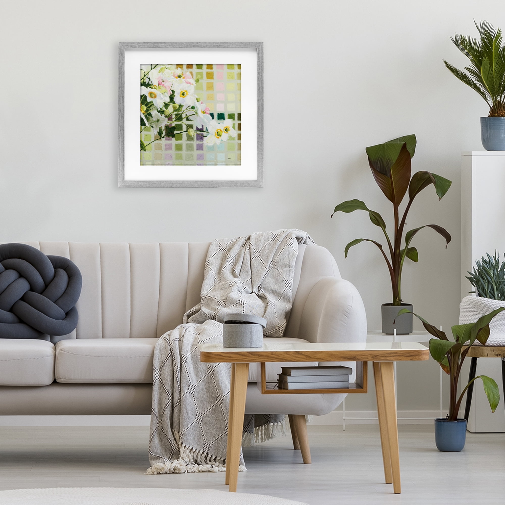 Stupell Industries Color Chart Daffodils Gray Framed Print Under Glass, design by Shirley Novak