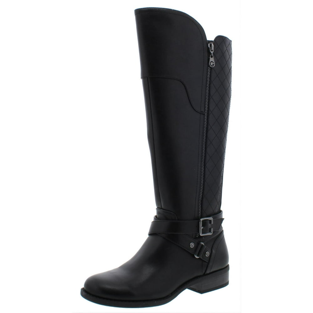 G BY GUESS G by Guess Womens Haydin Faux Leather Riding Boots Black 6.5 Medium (B,M) Walmart