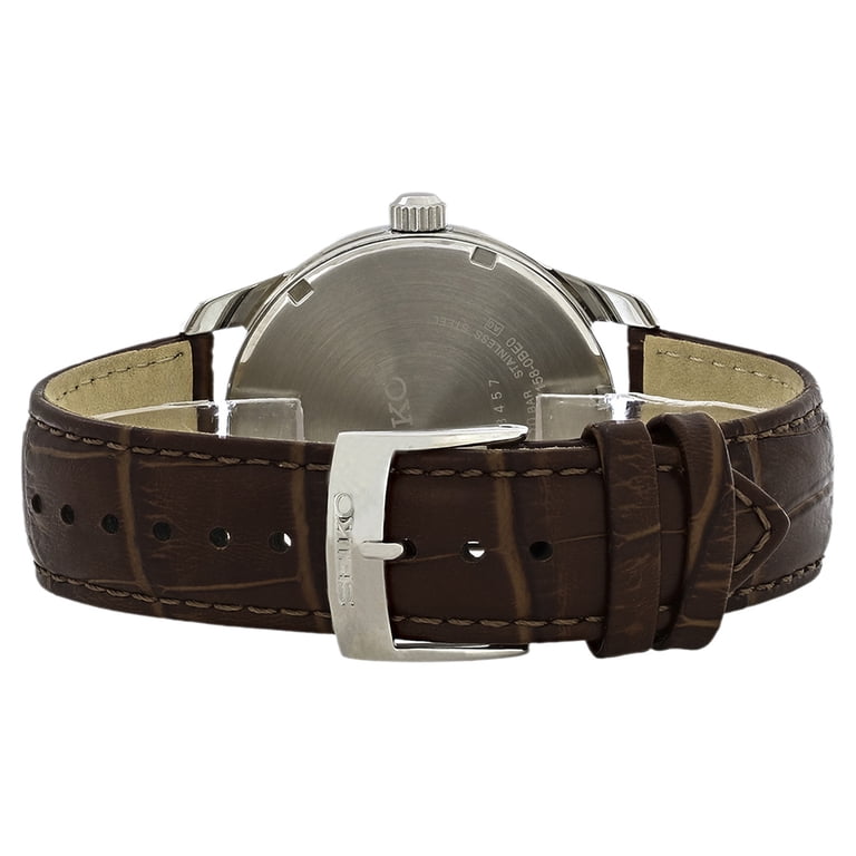 Seiko SNE529 Solar Watch, Stainless Steel, Brown Leather Strap