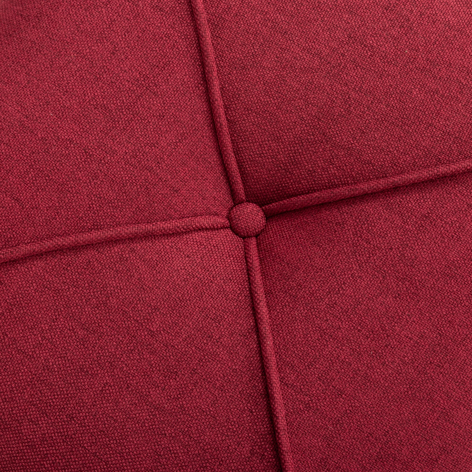 BSHTI 16.54" Square Ottoman – Linen Upholstery, High-Density Foam, No Assembly Required, Footrest & Extra Seat for Living Room Bedroom Office