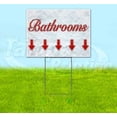thumbnail image 1 of Bathrooms Down Arrow (18" x 24") Yard Sign, Includes Metal Step Stake, 1 of 6