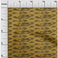 thumbnail image 1 of oneOone Cotton Jersey Dark Mustard Fabric Snake Animal Skin Sewing Craft Projects Fabric Prints By Yard 58 Inch Wide, 1 of 4