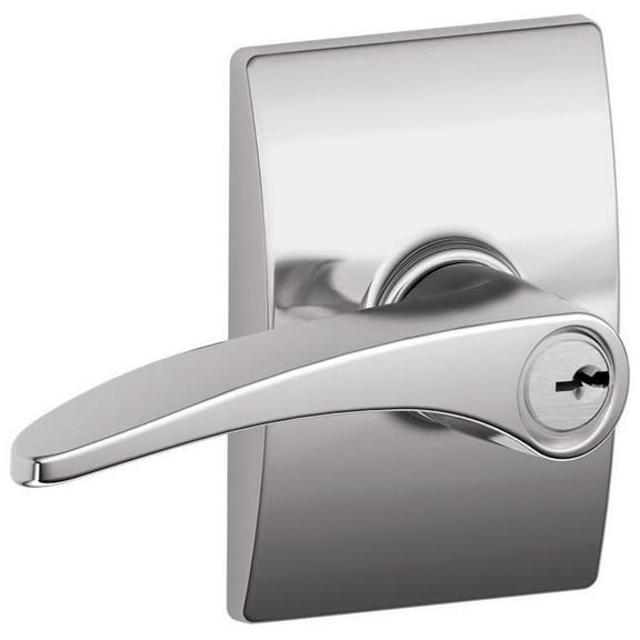 Schlage F51-Mnh-Cen Manhattan Single Cylinder Keyed Entry Door Lever Set - Chrome