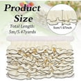 thumbnail image 2 of 1Set 5 Yards 2 Inch Beige Ruffle Lace Trim Double-Layer Gathered Ruffled Ribbon Black Matching Trimming Pleated Lace Edge Trim for DIY Headwear Collar Sewing Dress Wedding Decoration, 2 of 9