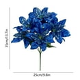 thumbnail image 3 of Virelaxpo Artificial 7-Stem Blue Flannel Christmas Flower Bouquet with Greenery for Home Decor Table Centerpiece and Wedding, 3 of 7