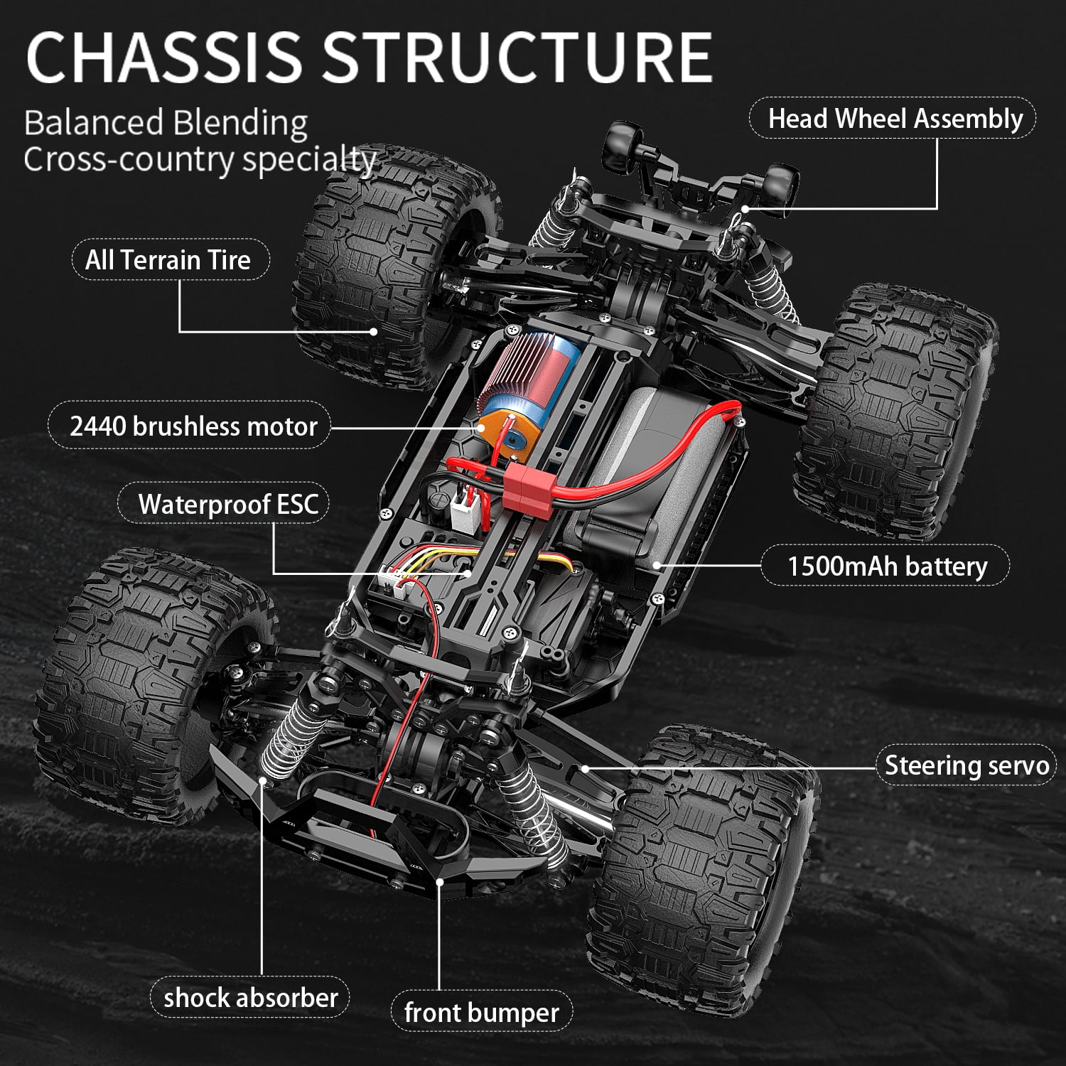 1/14 Brushless RC Cars for Adults, 50 MPH RC Truck 4wd Offroad Waterproof, Electric Powered High Speed RC Car, All Terrain RC Truggy for Snow,Sand & Mud