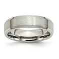 thumbnail image 1 of Titanium 6mm Beveled Edge Ring Man Wedding Classic Flat W/edge  For Dad Mens  For Him, 1 of 11