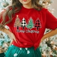 thumbnail image 5 of Christmas Tree Shirt for Women Merry Christmas Printed T-Shirts Short Sleeve Holiday Tee Xmas Gift Tops, 5 of 5