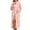 Pink, variant on TEAJOPSUU Women's Fannel Robes Color Blend Plush Fleece Bathrobe Shawl Collar Thermal Warm Absorbent Sleepwear with Pocket Pink