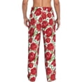 thumbnail image 3 of Goofa Rose Flowers Printed Soft Pajama Pants for Men, Wide Leg Comfy Casual Lounge Yoga Pants-Large, 3 of 9