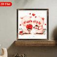thumbnail image 5 of Valentine's Day Happy Frame Sign Couple Pigs, Heartshaped Chocolate and Coffee, Watercolor Handpainted Style Frame Wall Art Wall Pediments, 5 of 7