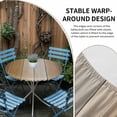 thumbnail image 2 of Brown Ombre Round Tablecloth for 55-60 Inch Tables, Fitted Table Cover with Elastic Edge, Vintage Country Wooden Waterproof Outdoor Table Cloth Protector for Patio Garden Dinner Picnic, 2 of 9