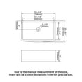 thumbnail image 6 of Izzovium 30 inch White Farmhouse Kitchen Sink, Ceramic Apron Front Single Bowl Sink with Arch Edge Design, Durable & Scratch-Resistant, Includes Stainless Steel Dish Grid, 6 of 7