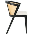 thumbnail image 6 of SAFAVIEH Edan Mid-Century Polyester Solid Dining Bistro Chair, Black/White, 6 of 13